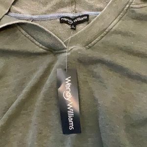 Cape hoodie top, sage green